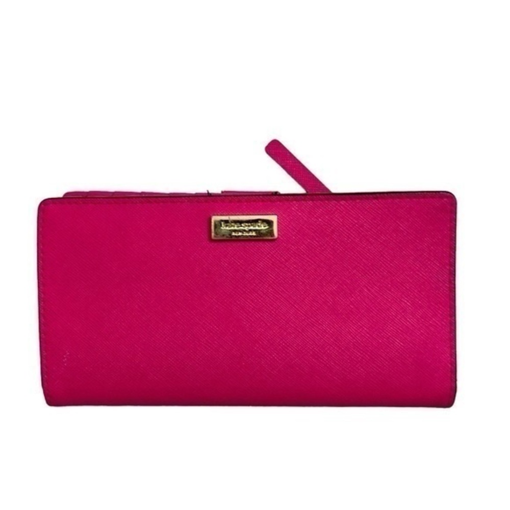 Kate Spade New York Staci Slim Bifold Wallet in Vibrant Pink